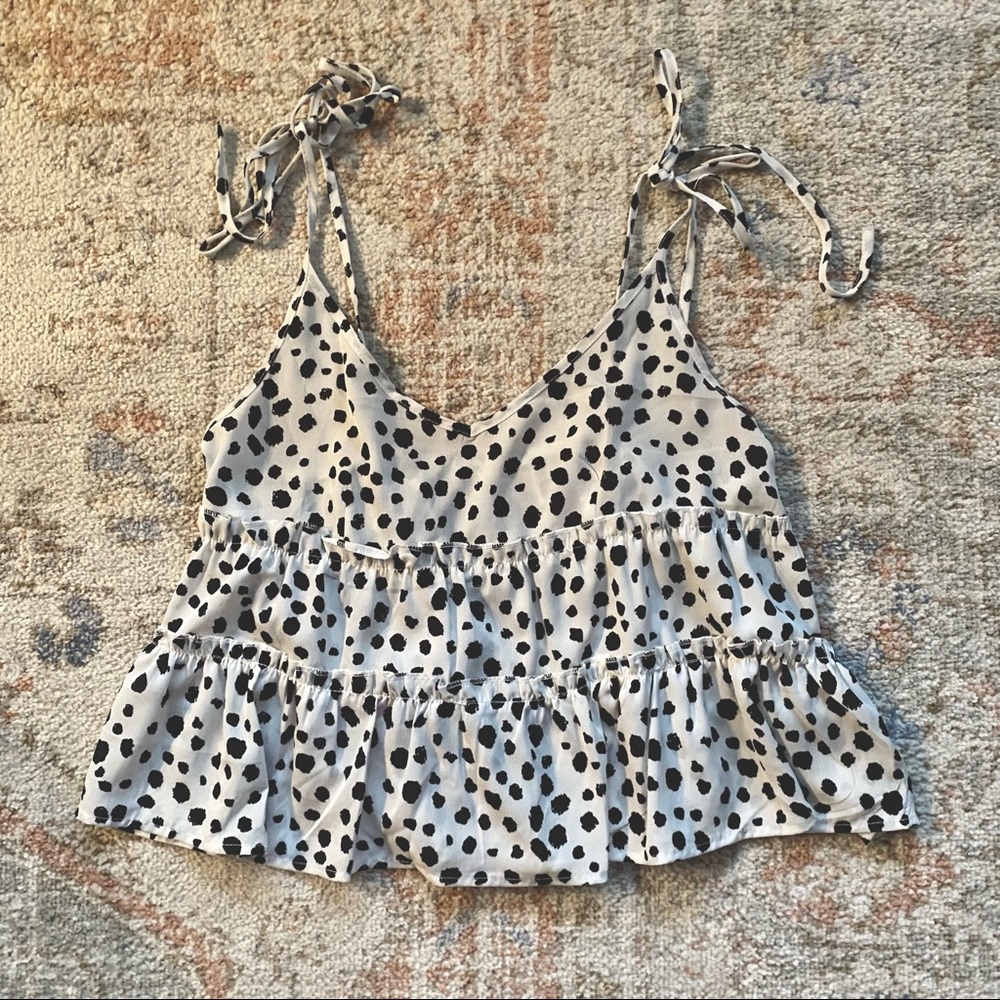 Black & White Spotted Tank Top